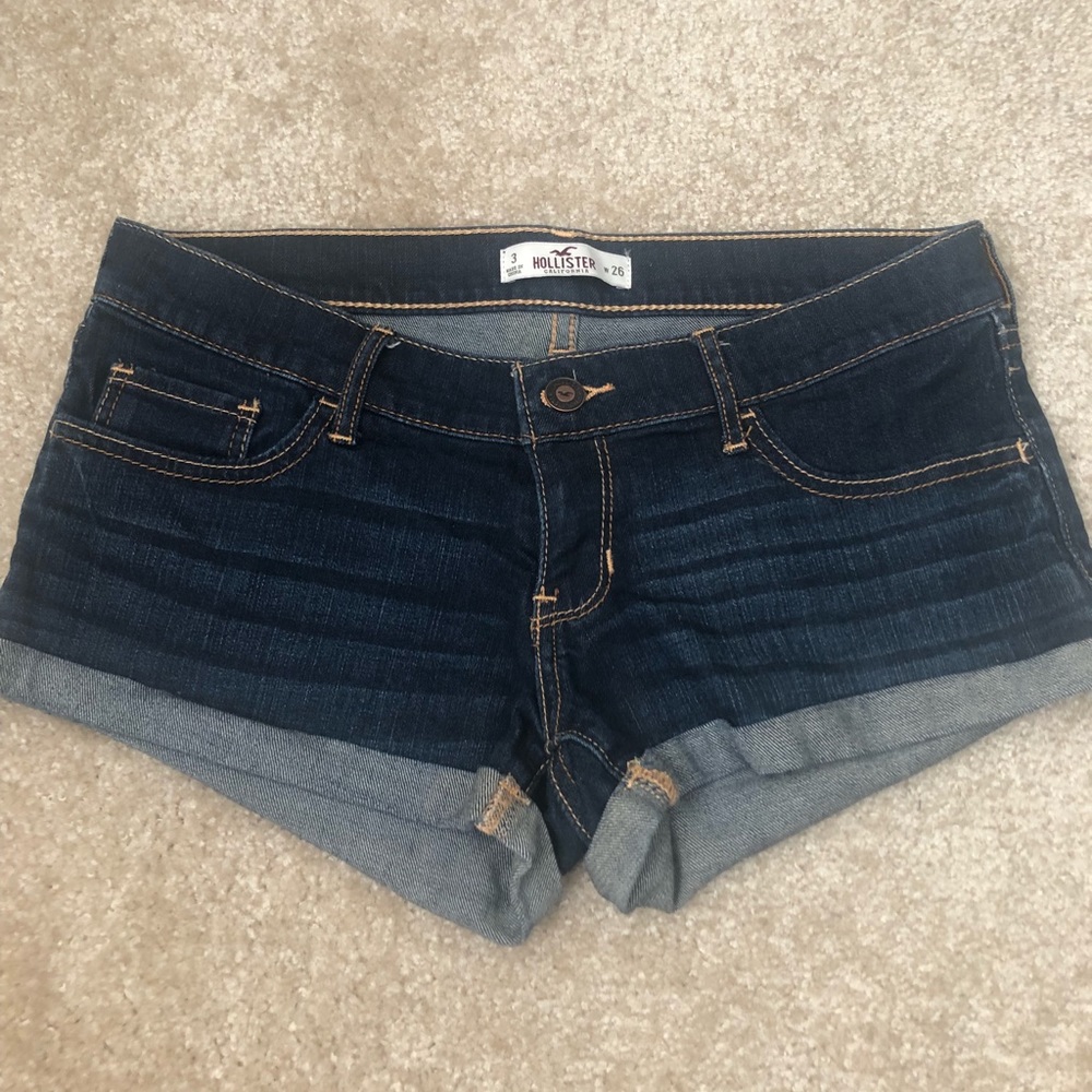 Hollister dark wash denim shorts